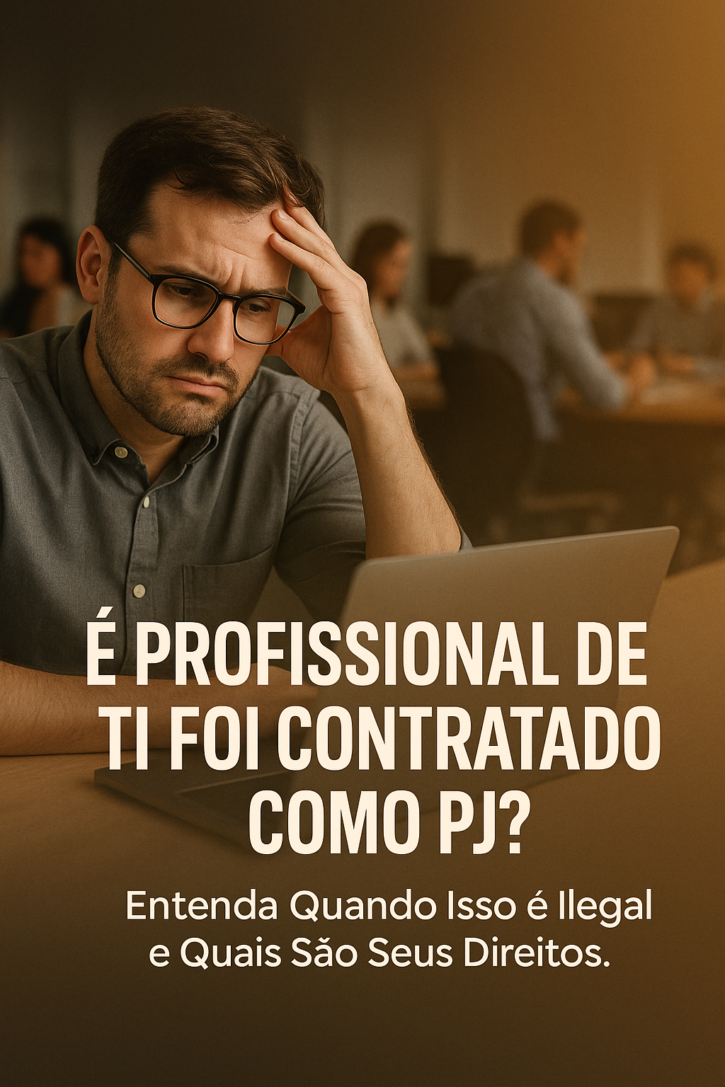 Profissional de TI contratado como PJ, mas exercendo suas funções com todas as características de um vínculo CLT.